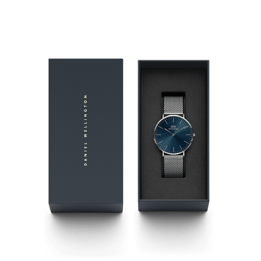 DW Classic Mesh Arctic Silver Watch